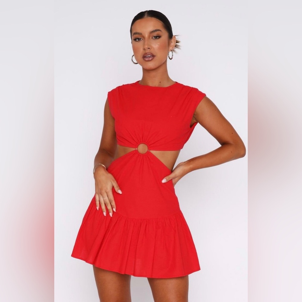 White Fox Boutique - Celebrate You Linen Mini Dress